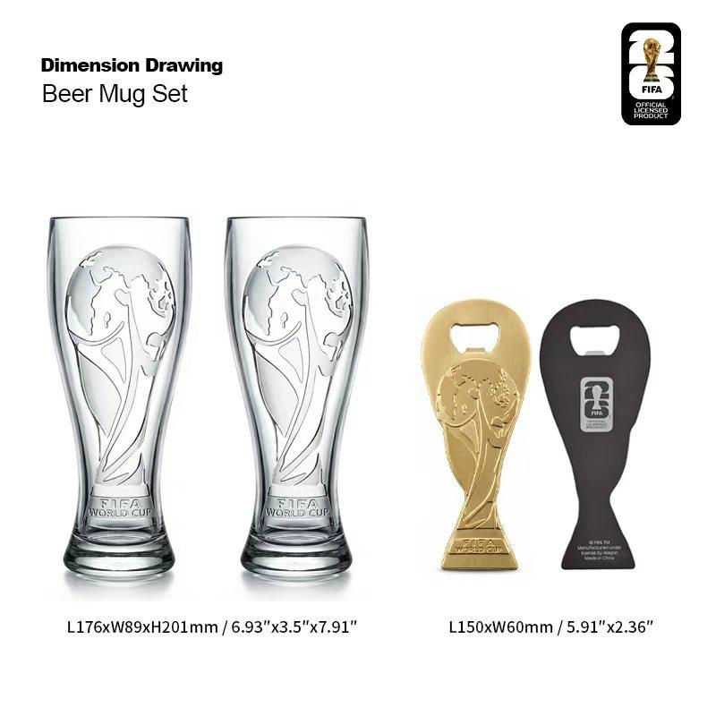Limited Edition Ultimate Official World Cup 2026 Glass Mugs